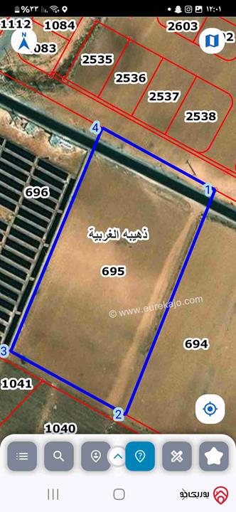 قطعة أرض مميزة مساحة 10 دونم للبيع في عمان - الذهيبة الغربية خربة الذهيبة الشمالية مقابل مشروع الشهد