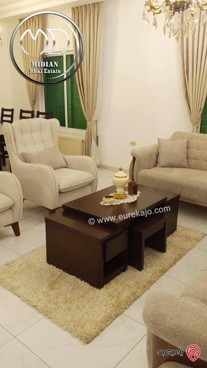 شقة مفروشة للايجار في عمان - الشميساني مساحة 140م طابق اول تشطيبات وفرش سوبر ديلوكس بسعر مميز جداً