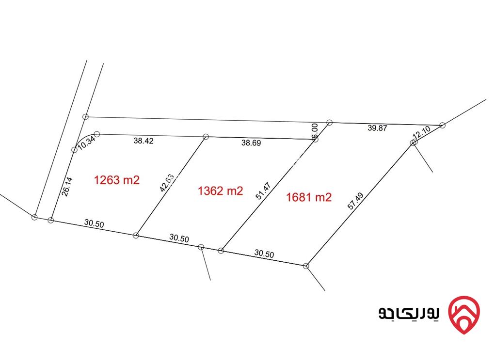 ارض مساحة 1363م للبيع في الزرقاء - بيرين الخلة مقابل مسجد الخلة 