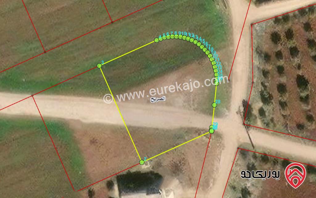 قطعة ارض مساحة 1661م للبيع في اربد - غرب شارع البتراء 