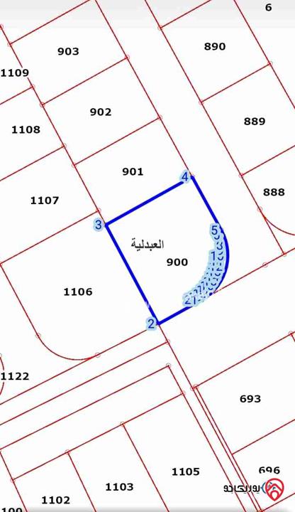 قطعة أرض على شارعين قابل للتحويل تجاري مستقبلا مساحة 799م للبيع في عمان - العبدلية 