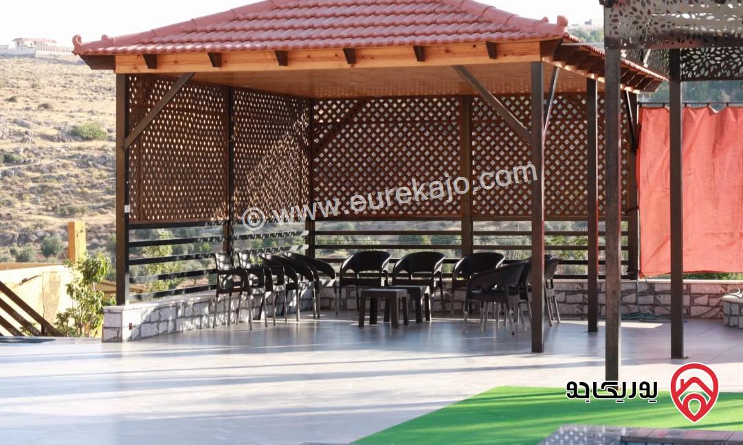 مزرعتان مساحة بنائهم 390م على نفس قطعة الأرض مساحتها 4500م للبيع في جرش  - دحل