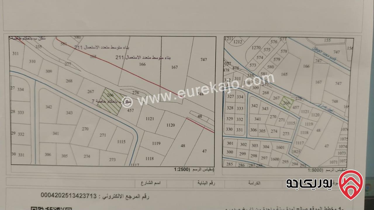أرض سكنية مساحة 930م للبيع في عمان - الظهير
