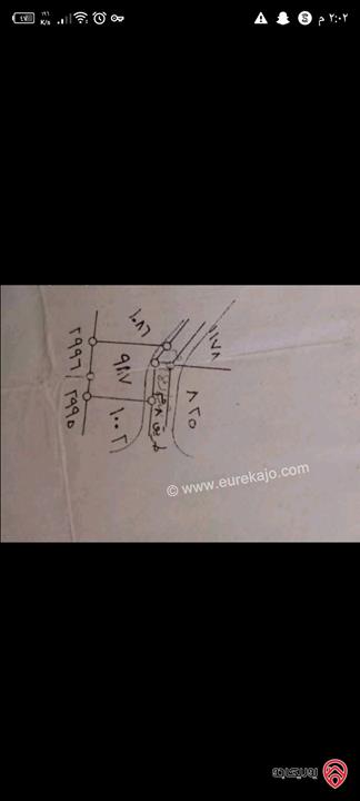 قطعة ارض مساحتها 1085م للبيع في الزرقاء الجديدة حي البتراوي الجنوبي شارع المصفاة