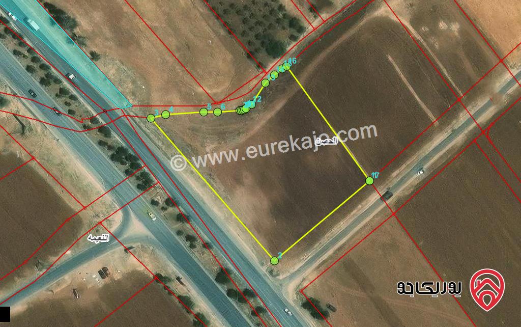 قطعة ارض محولة تجاري مساحة 4887م للبيع في اربد على طريق اربد عمان مباشرة 