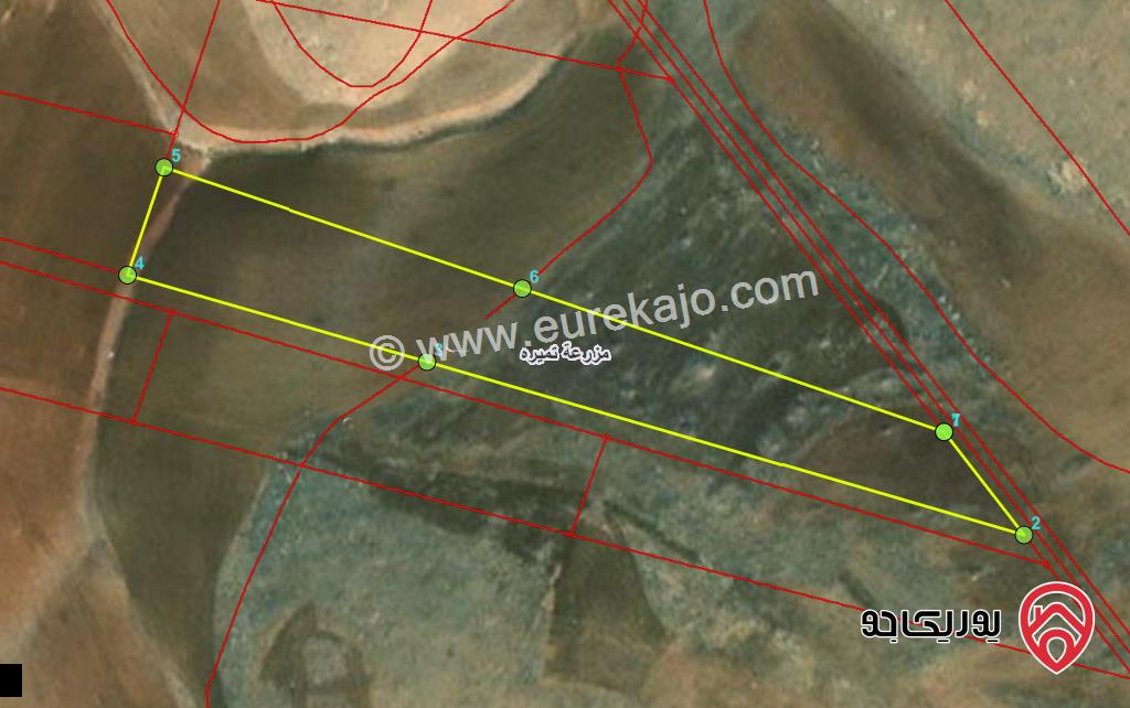 قطعة ارض مساحة 5658م للبيع في اربد منطقة مزرعة تميرة حوض الصنع الشرقي