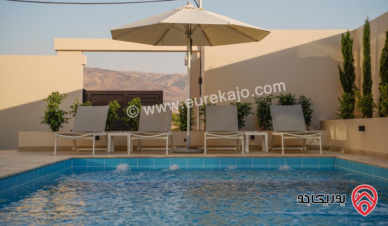 مزرعة مساحة الأرض 450م والبناء 210م للبيع في البحر الميت - السويمة بجانب الفنادق 