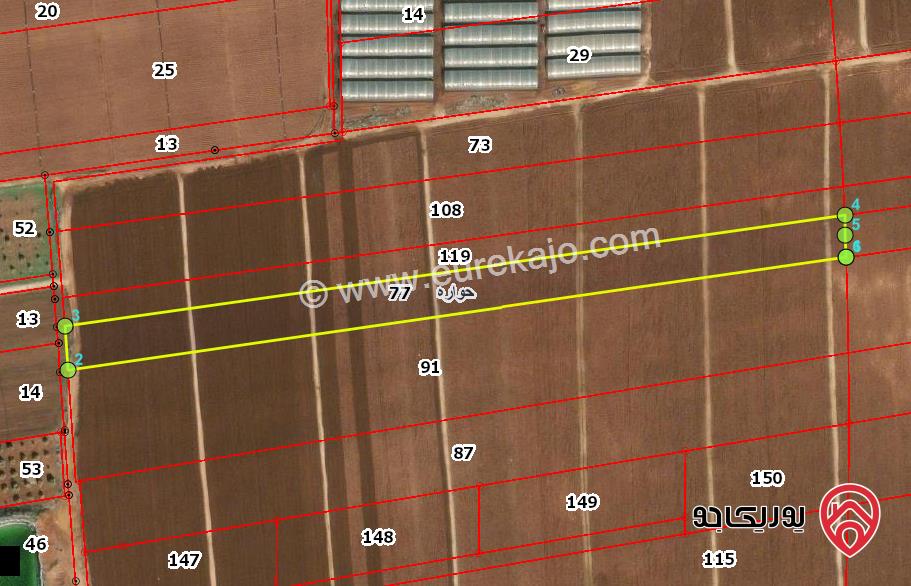 ارض 4100م للبيع في اربد - اراضي حوارة ضمن حوض الاصيلة الشمالية 