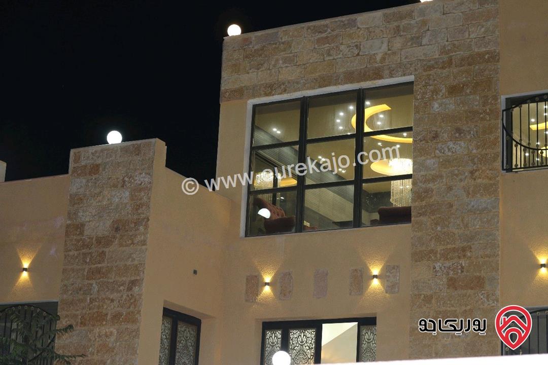 مزرعة مساحة الأرض 4 دونم وبناء مكون من طابقين للبيع في المفرق شرق جرش - دحل