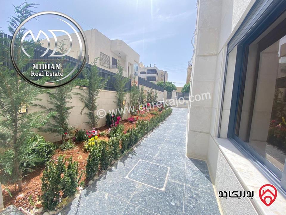 شقق شبه ارضي جديدة للبيع في عمان - حنو الصويفية مساحات 155م & 160م مع تراسات و حدائق تشطيبات و ديكورات عصرية فاخرة 