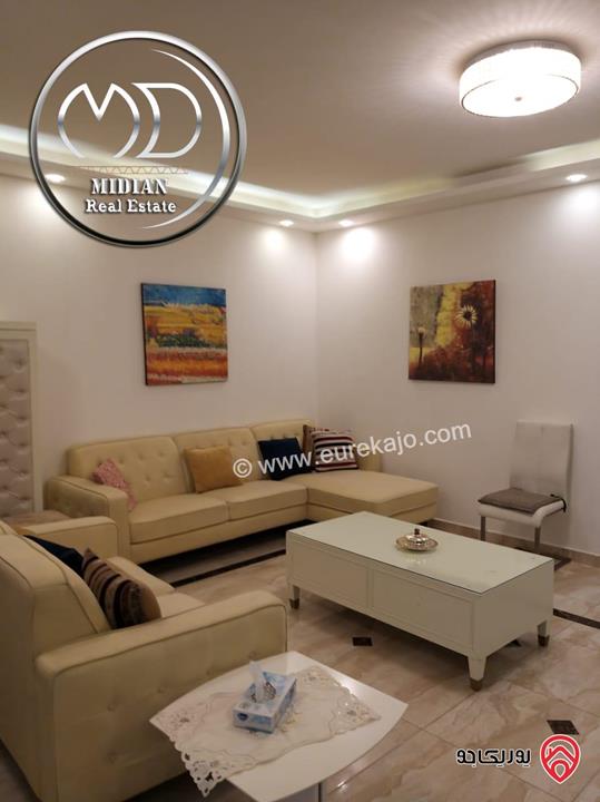 شقة ارضية مفروشة للايجار في عمان - دير غبار مساحة 120م مع ترس 30م تشطيبات وفرش سوبر ديلوكس بسعر مميز