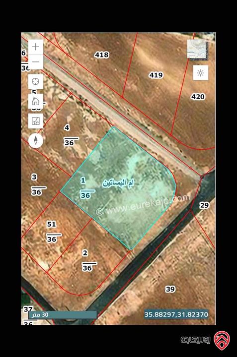 قطعة أرض مساحة 1 دونم و 444م للبيع في عمان - ام البساتين حوض القلايد 