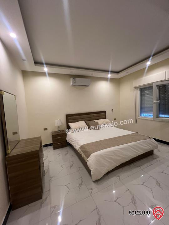 شقة مفروشة أرضية مفروشة مساحة 140م داخلي و 130م خارجي للايجار في عمان - عبدون