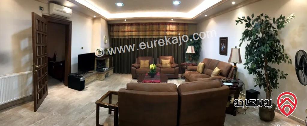 شقة مفروشة أرضية مساحة 360م مع حديقة 200م للايجار في عمان - الرابية