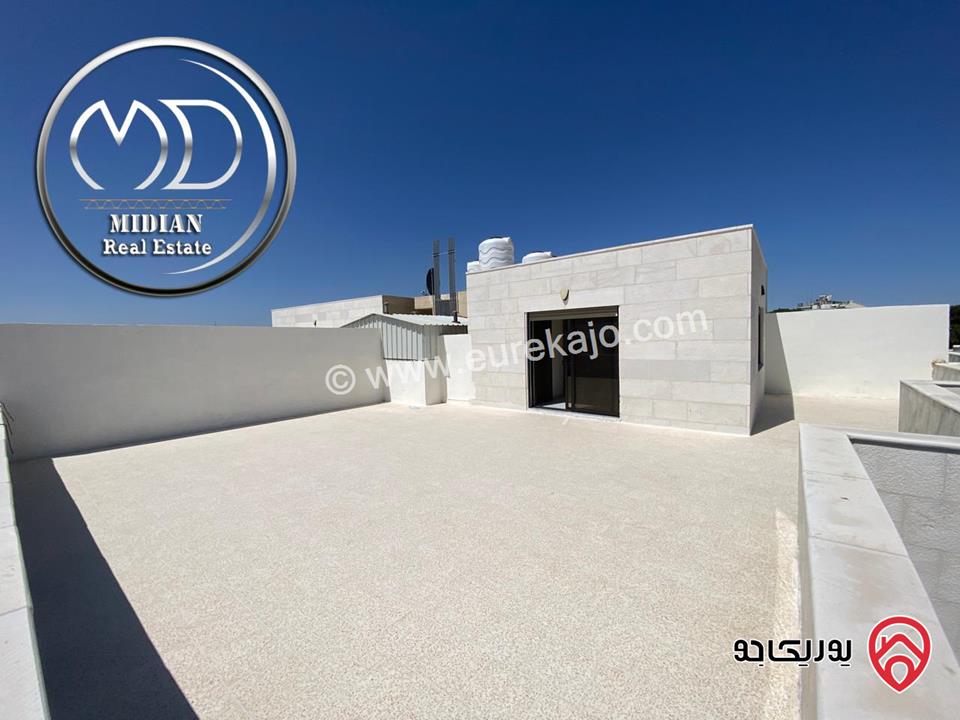 شقة دوبلكس جديدة طابق اخير مع روف للبيع في عمان - ضاحية الرشيد مساحة 250م مع تراسات تشطيبات سوبر ديلوكس اطلالة رائعة