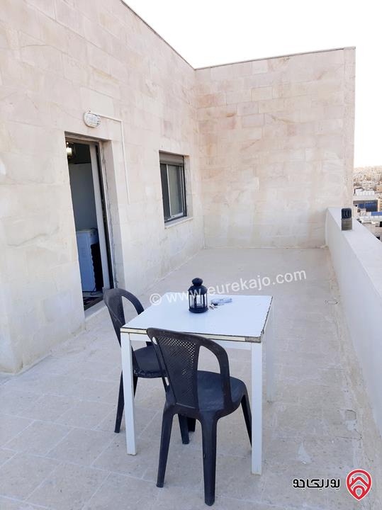 روف مفروش مساحة 60م للإيجار في عمان - أم اذينة من المالك مباشرة 