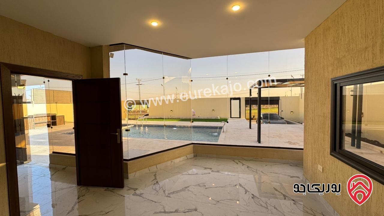 مزرعة داخل كومباوند مغلق مساحة البناء 100م على أرض 500م للبيع في عمان - طريق المطار خلف جامعة الاسراء بالقرب من الشحن الجوي