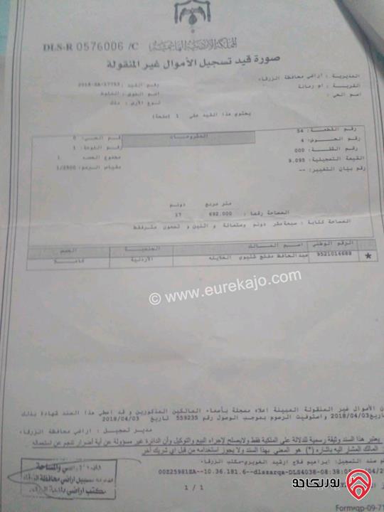 أرض مميزة مساحة 18 دونم للبيع، في منطقة أم رمانة، قرب شارع الأردن بجانب منطقة رجم الشوف ، تبعد عن منطقة شفا بدران 5 دقائق وعن جامعة العلوم التطبيقية الاردنية، الموقع استراتيجي واستثماري واعد، بسعر مميز 