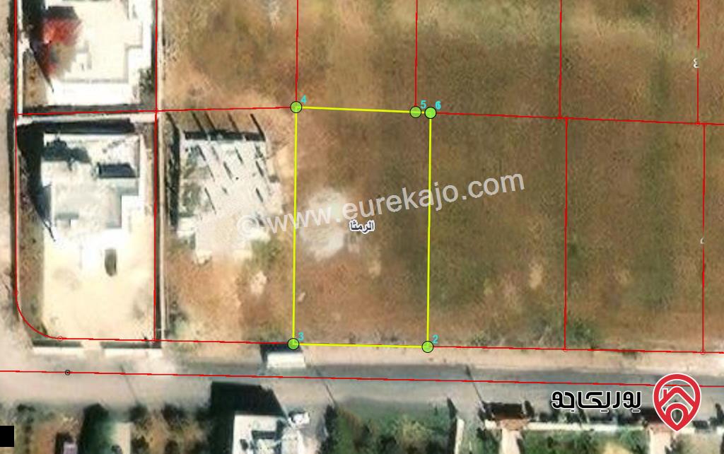 قطعة ارض مساحة 1 دونم للبيع في اربد - الرمثا حي الزهور 