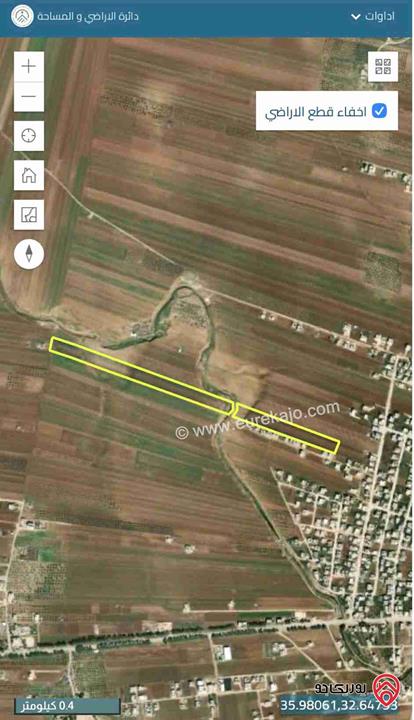 قطعة أرض مساحة 2 دونم غير مفروزة للبيع في اربد - الرمثا الطرة