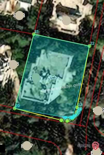 قطعة ارض مساحة 991م تقع على شارعين تصنيف تجاري مكاتب للبيع في عمان - جبل عمان