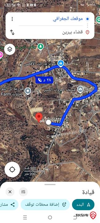 أرض زراعية مساحة 3 دونم و 800م للبيع في الزرقاء – صروت (على حد التنظيم)