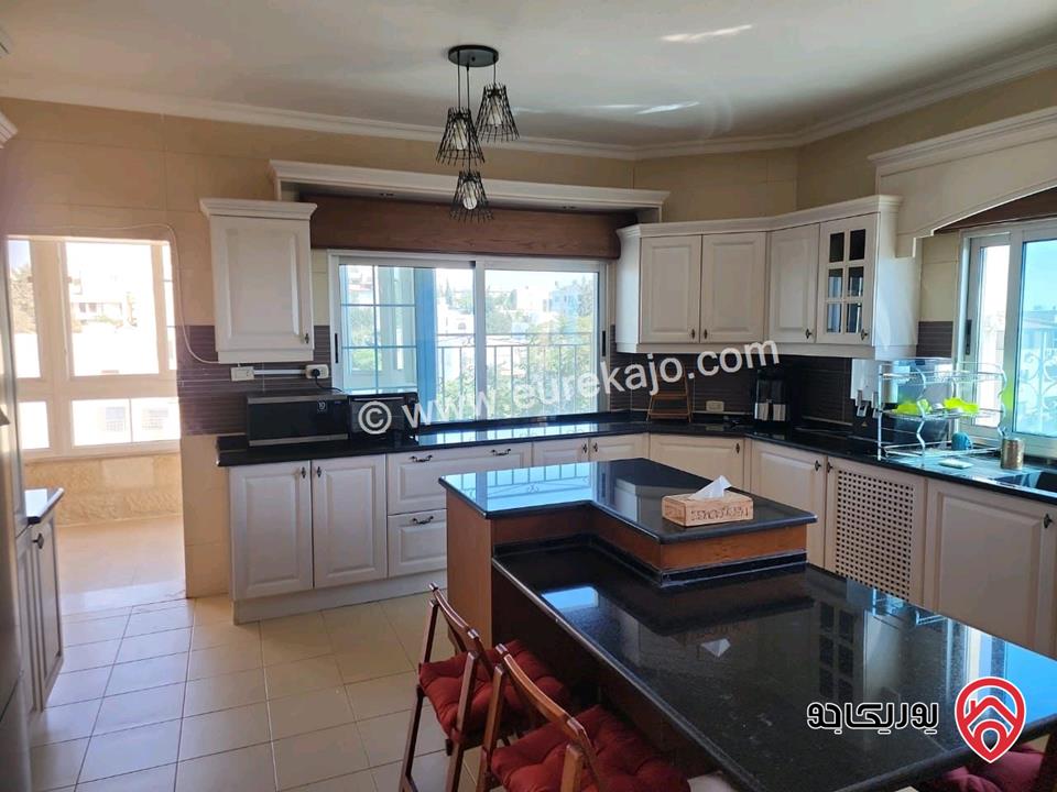 شقة طابقية مع روف المساحة الكلية 490م للبيع في عمان - خلدا مطلة على دابوق